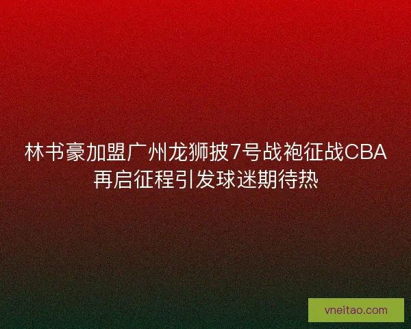 林书豪加盟广州龙狮披7号战袍征战CBA再启征程引发球迷期待热
